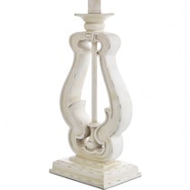 castor distressed off white table lamp   