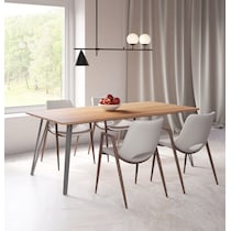 catarina light brown dining table   