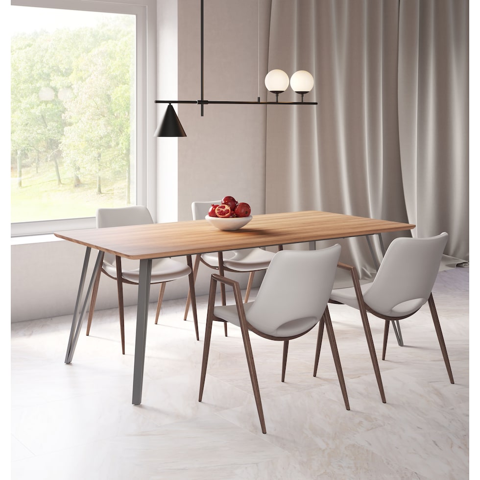 catarina light brown dining table   