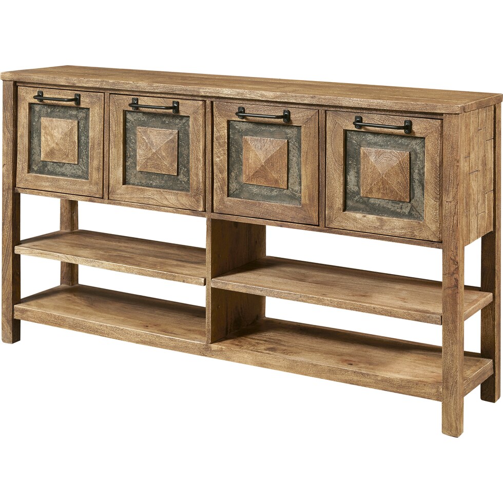 cate dark brown console table   