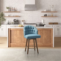 caterina blue counter height stool   