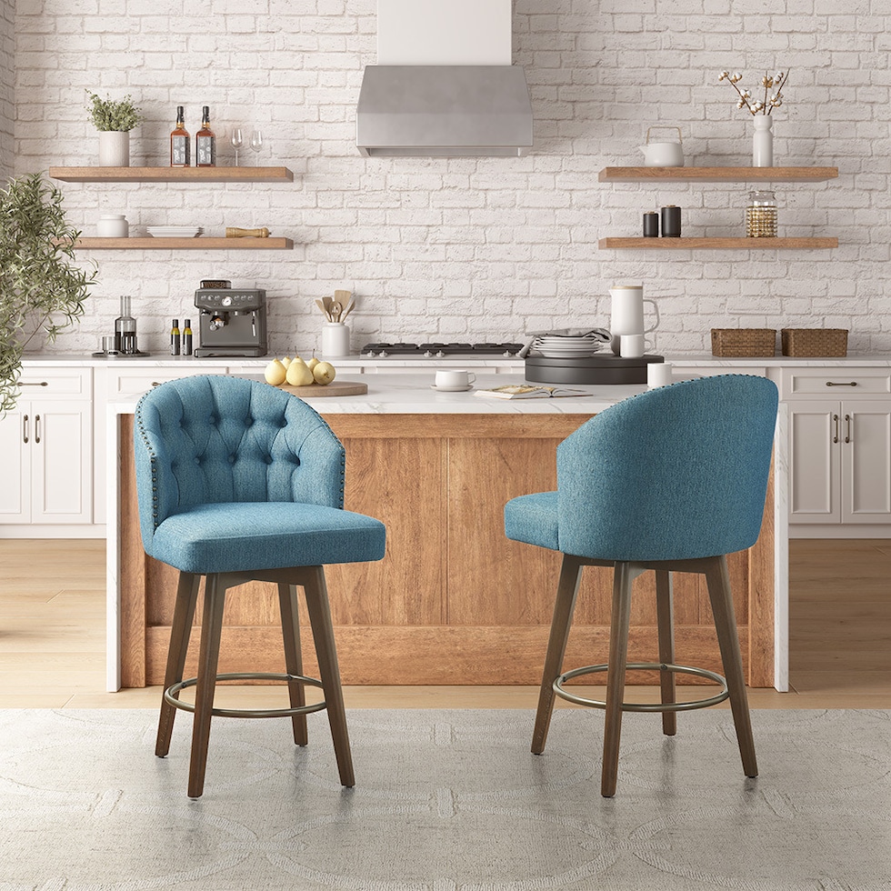 caterina blue counter height stool   