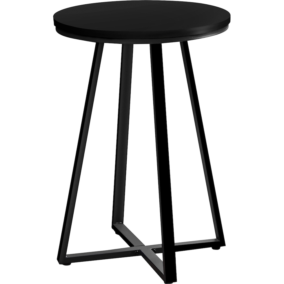 cathryn black end table   