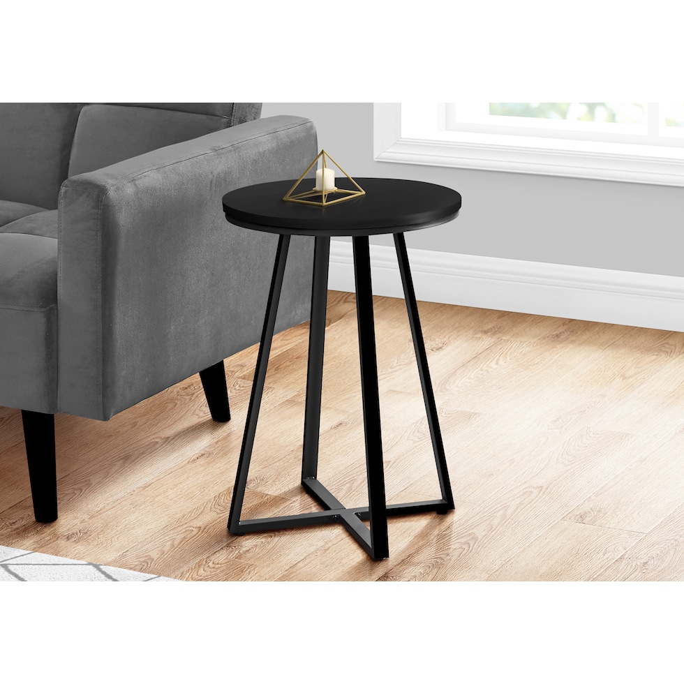 cathryn black end table   