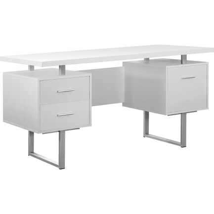 Cecelia Desk - White/Gray