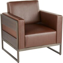 cecena dark brown accent chair   