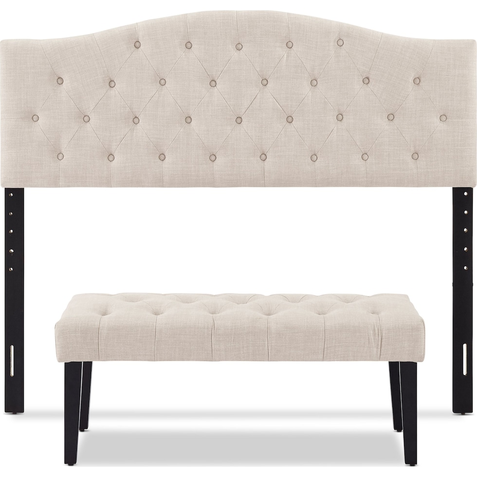 cecilia beige  pc queen bedroom set   