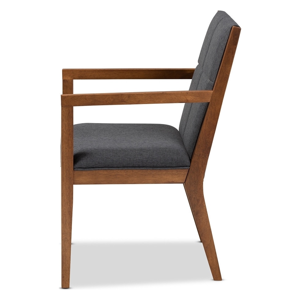 cecilia gray accent chair   