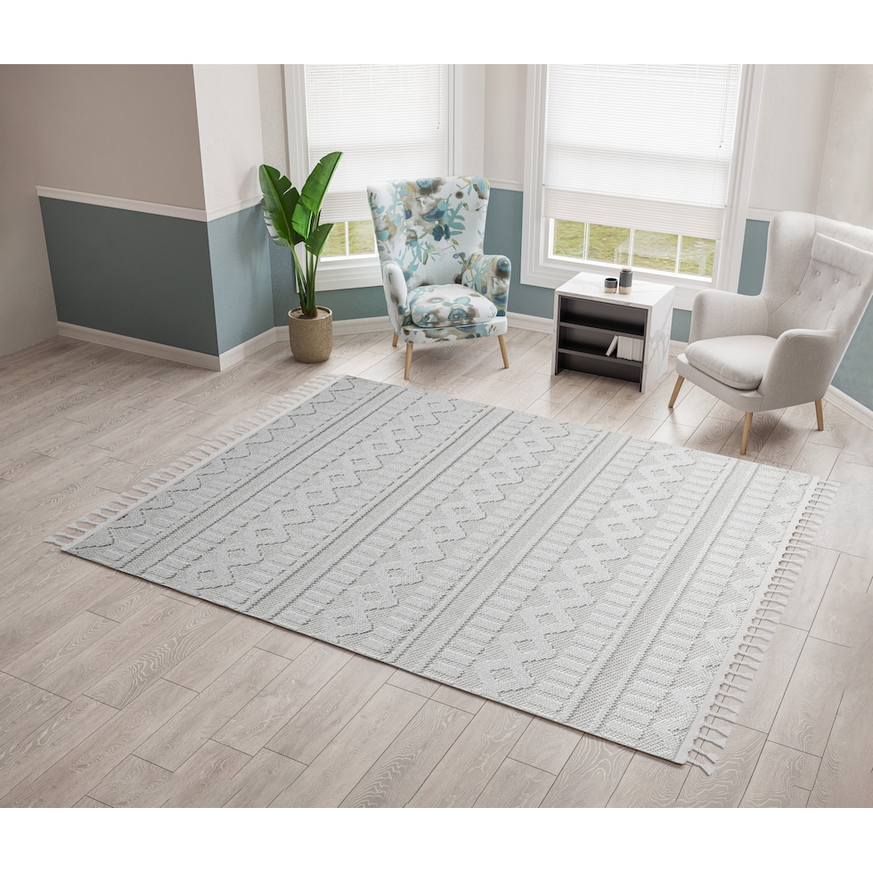 cedar white beige area rug  x    