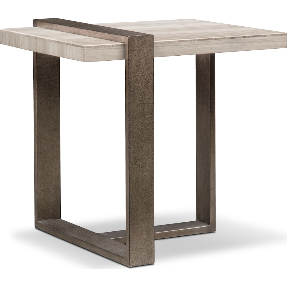 celadon marble end table   
