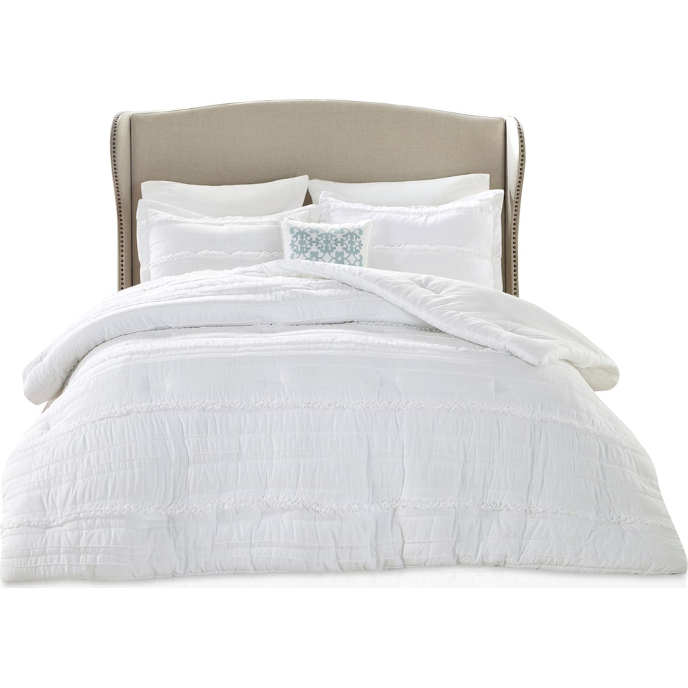 celestia white queen bedding set   