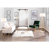 celie stainless white table lamp   