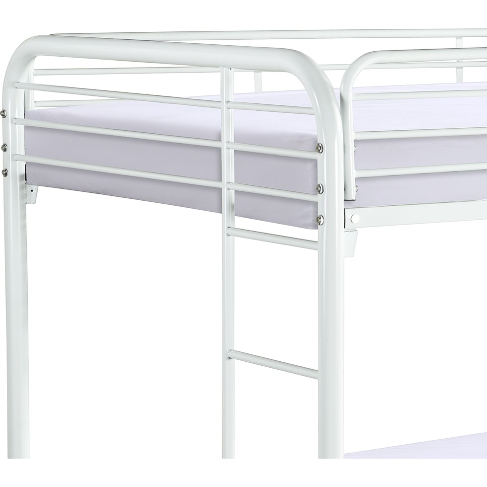 champ white full over full bunk bed   