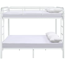 champ white full over full bunk bed   