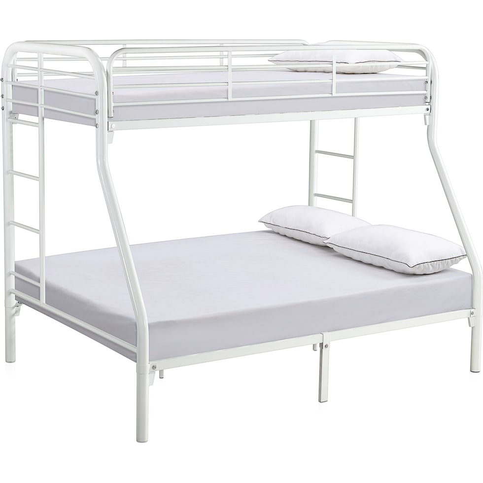 champ white twin over full bunk bed   