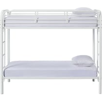 champ white twin over twin bunk bed   