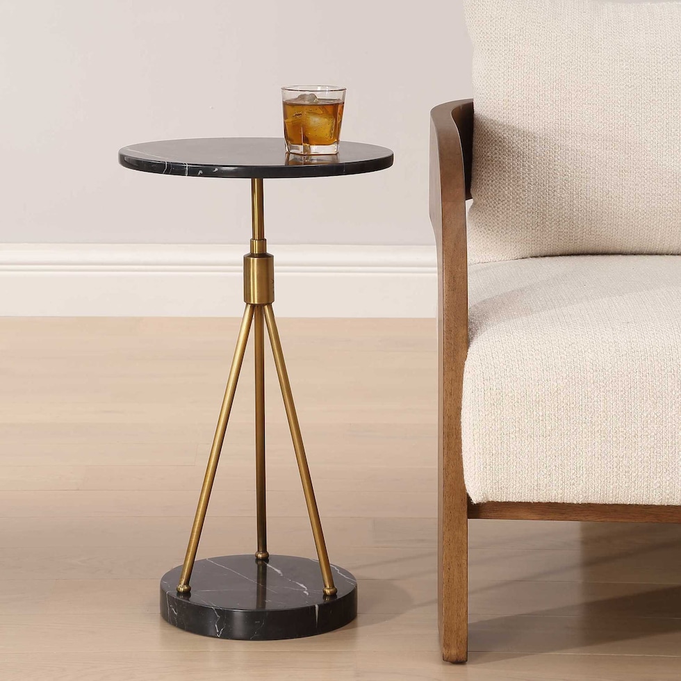 chandler gold black accent table   
