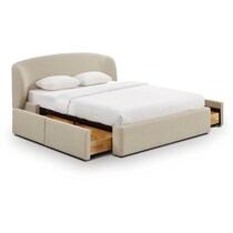 chani white queen bed   