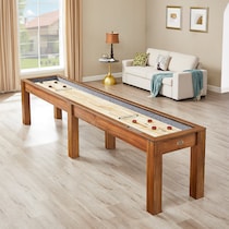 channing light brown gaming table   