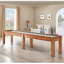 channing light brown gaming table   