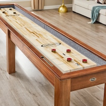 channing light brown gaming table   