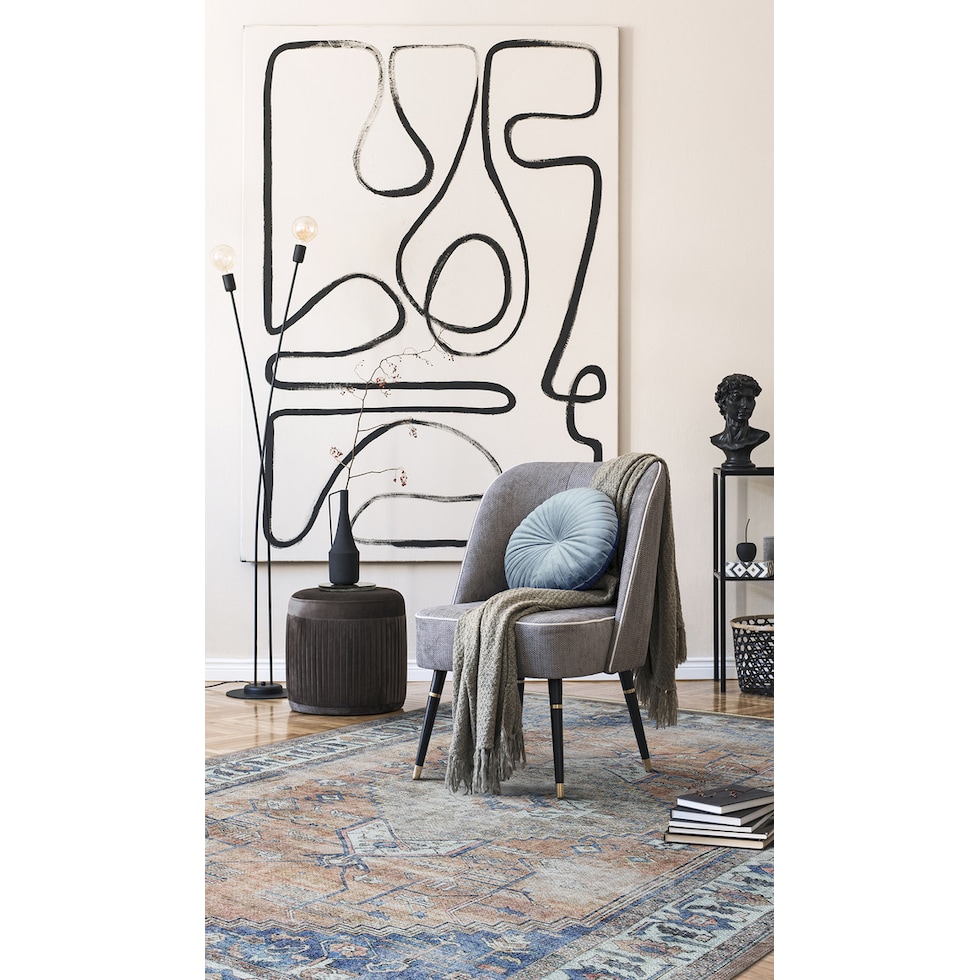 channing multicolor area rug  x    