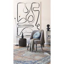 channing multicolor area rug  x    