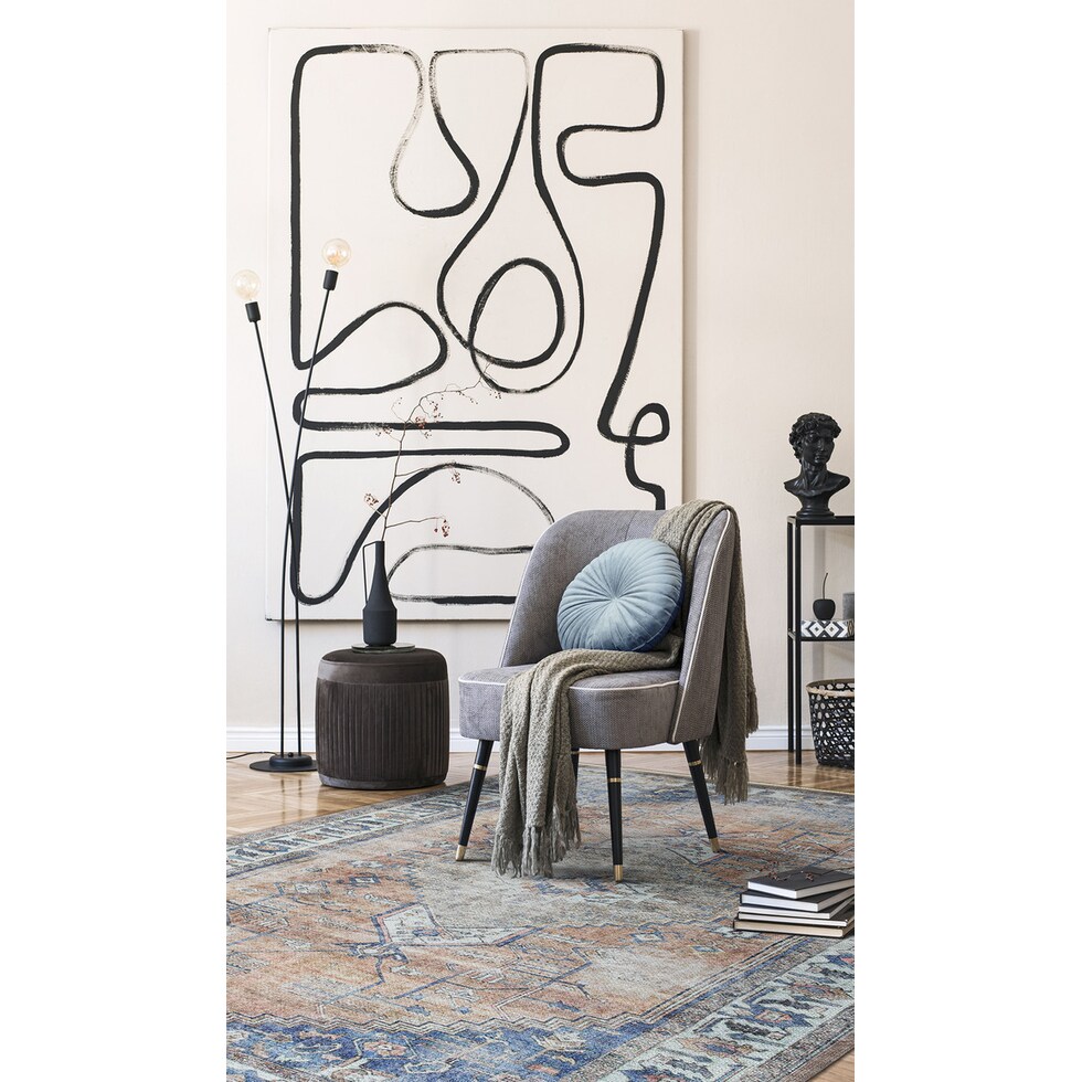 channing multicolor area rug  x    