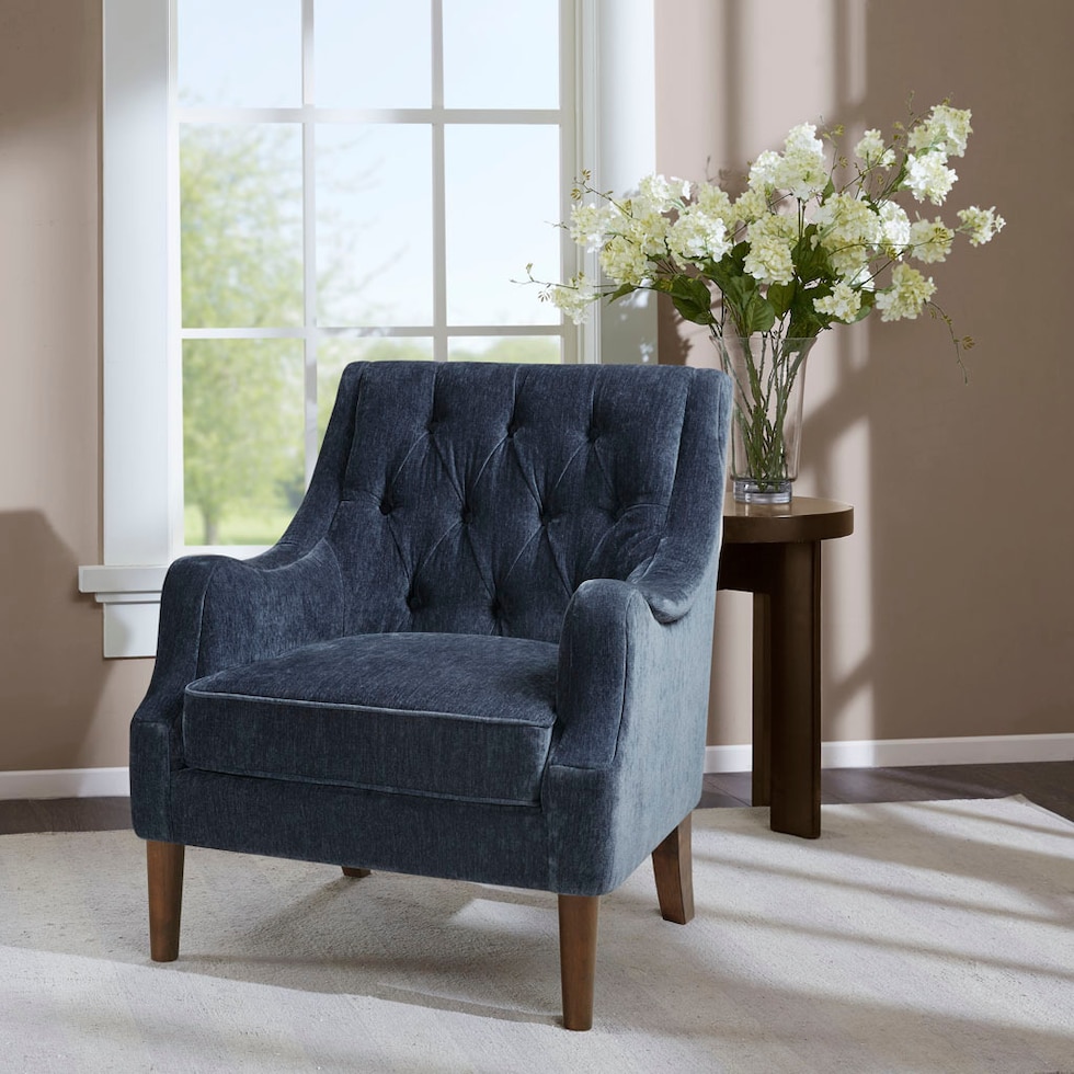 chantal blue accent chair   