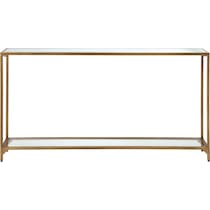 chaplin gold console table   