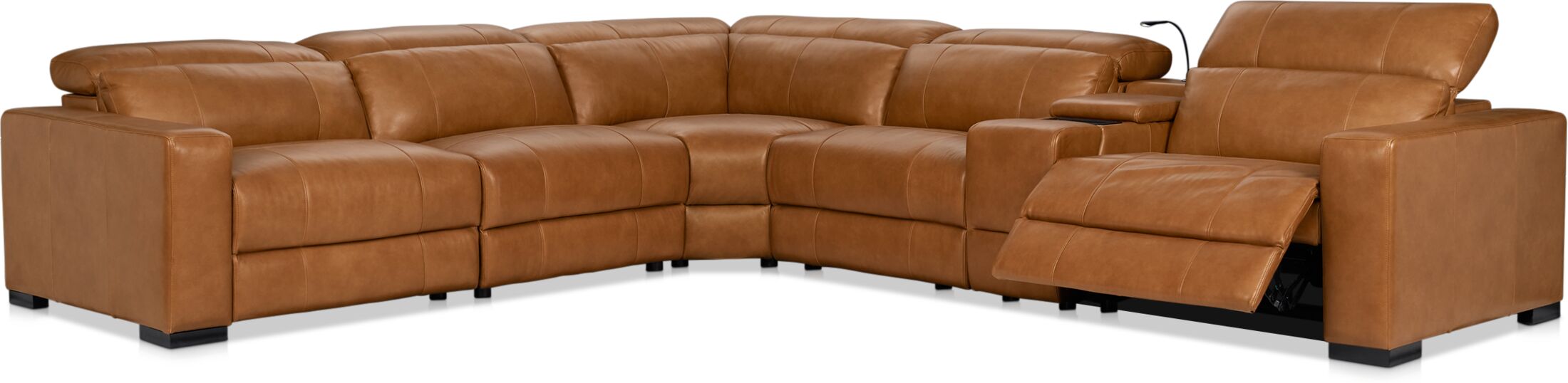 Tan reclining online sectional