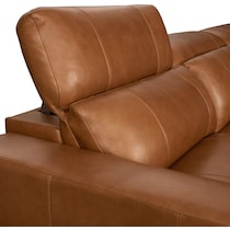 chapman dark brown  pc power reclining sectional   
