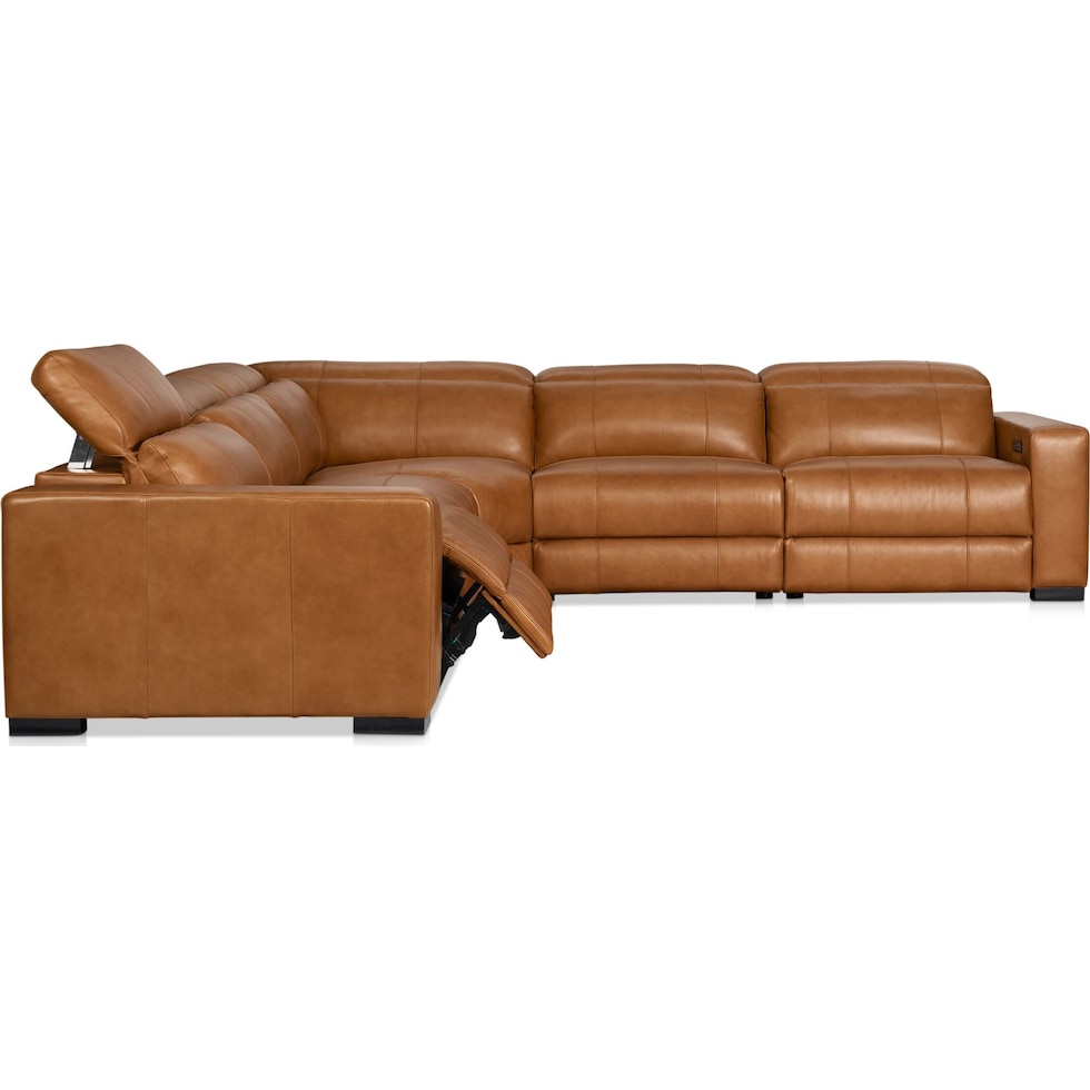 chapman dark brown sectional   