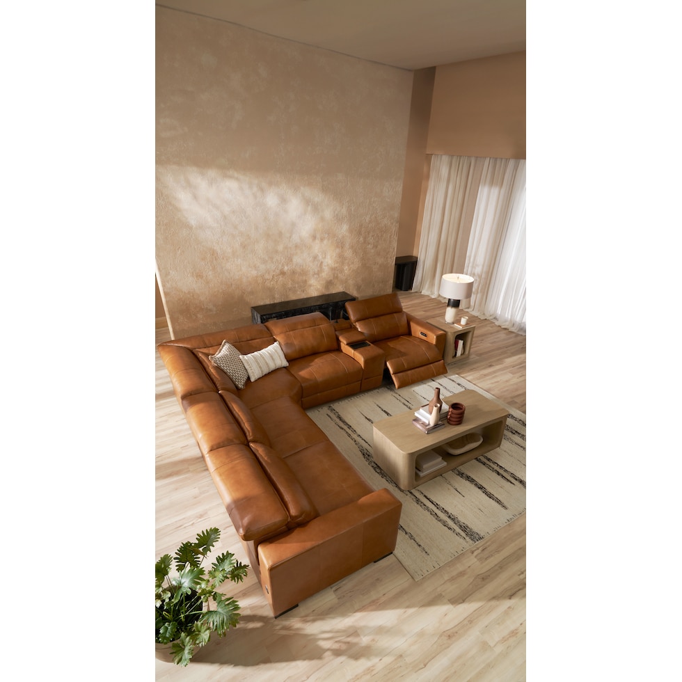 chapman dark brown sectional   