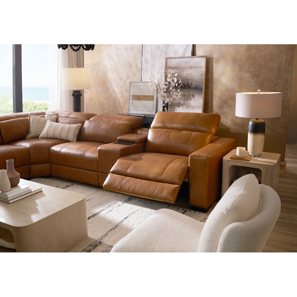 chapman dark brown sectional   