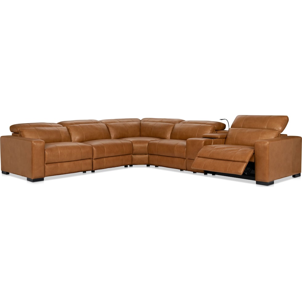 chapman dark brown sectional   