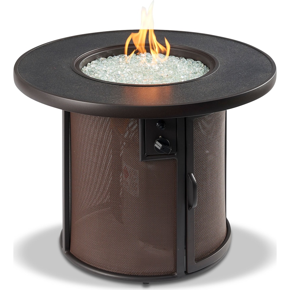 chardon dark brown fire pit   