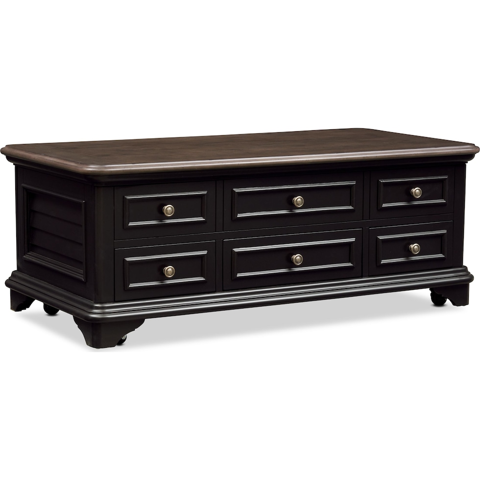 charleston black coffee table   