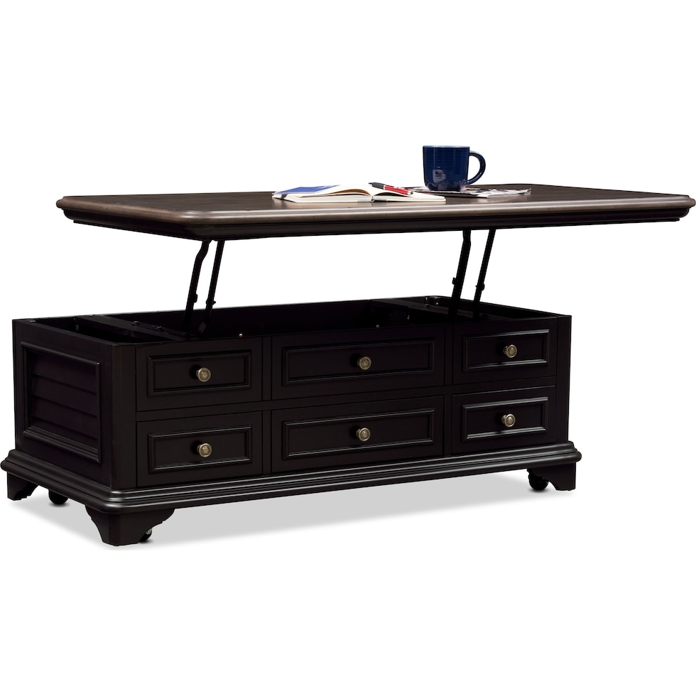 charleston black coffee table   