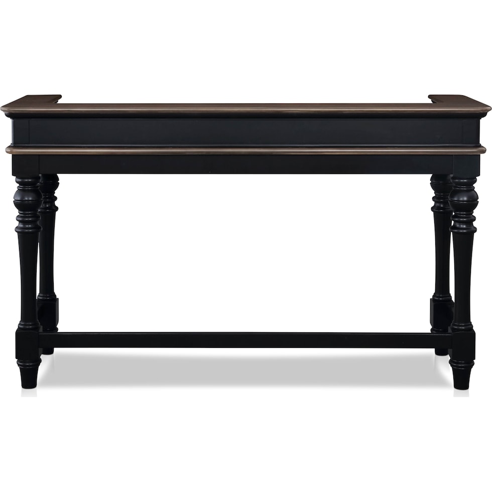 charleston black console table   