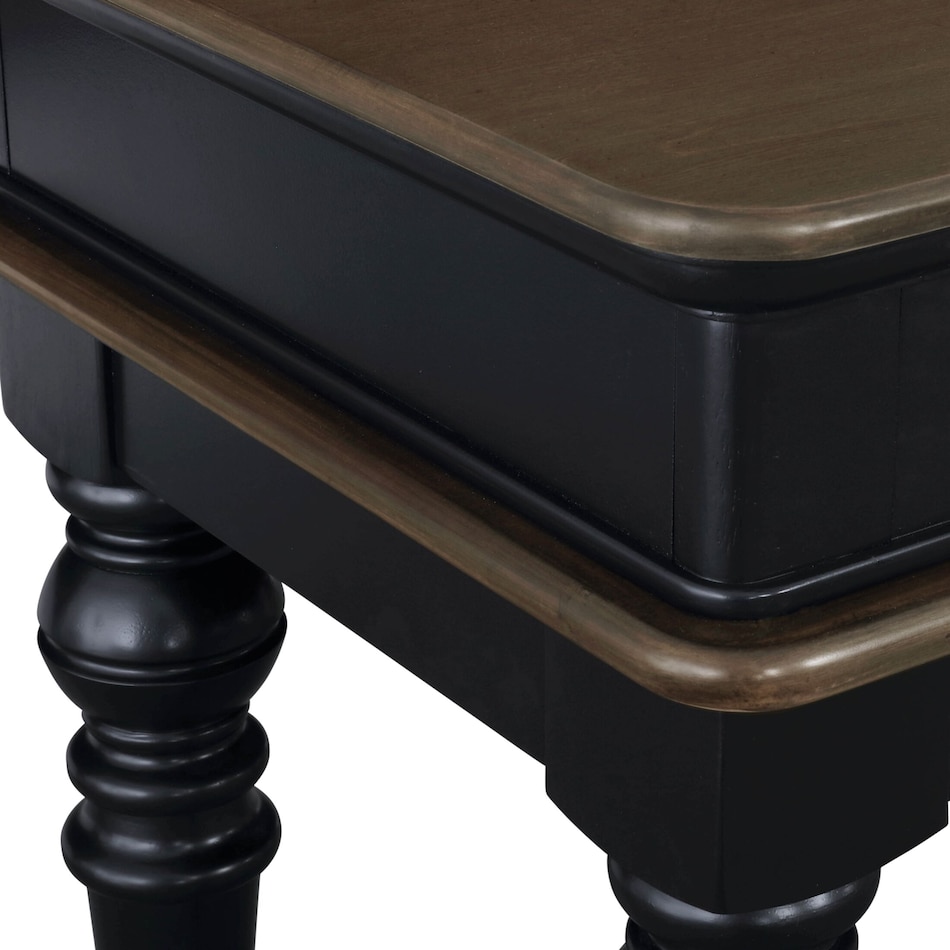 charleston black console table   