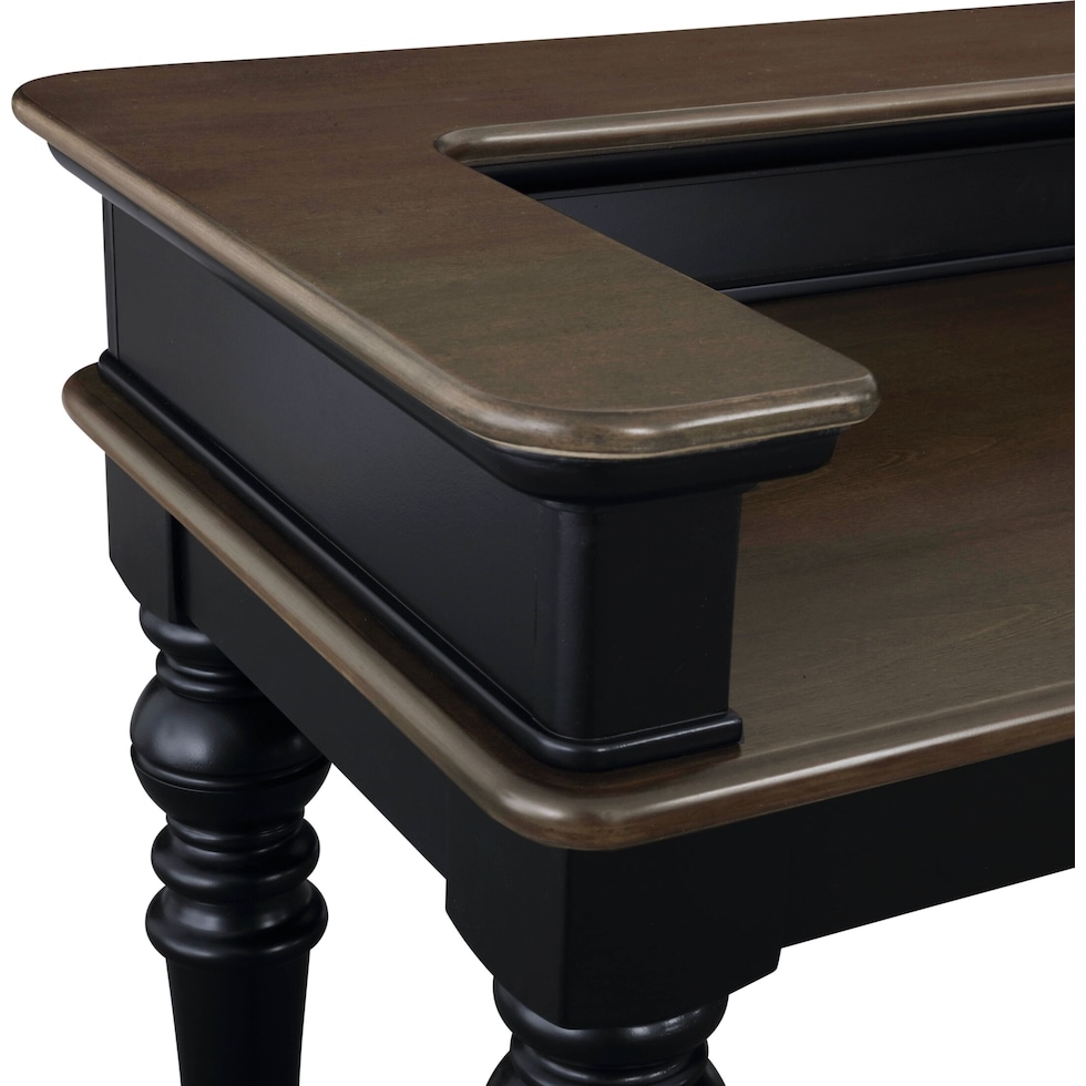 charleston black console table   