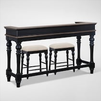 charleston black console table   