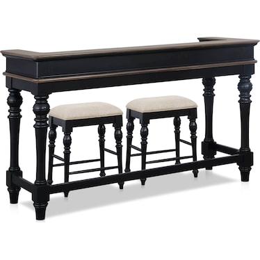 Charleston Console Table and 2 Stools