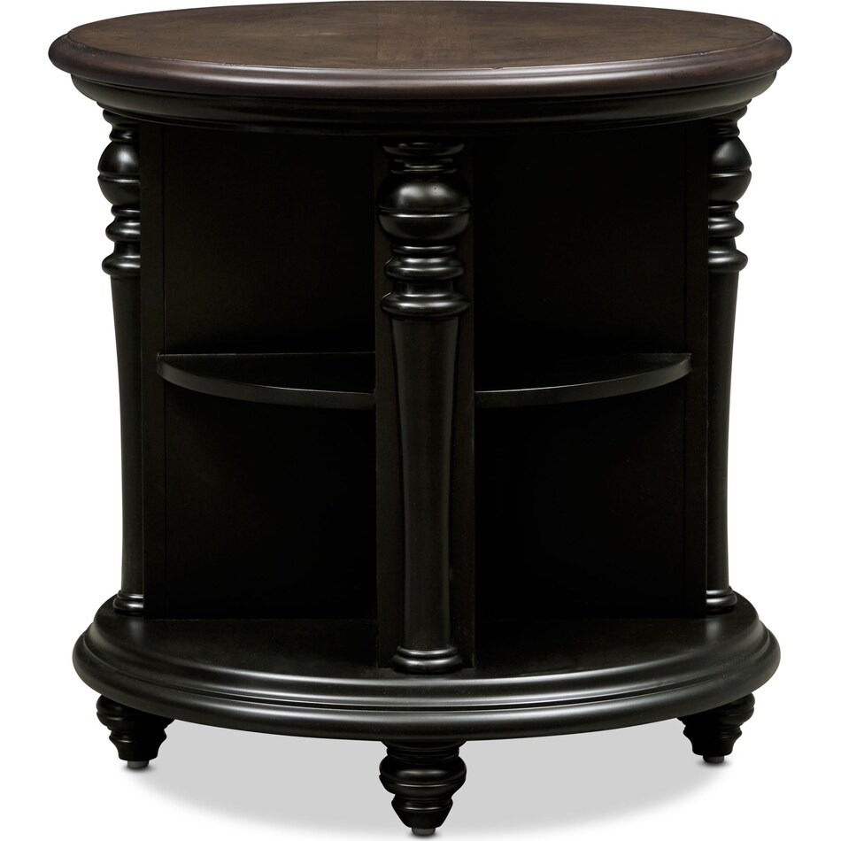 Charleston Round End Table Black American Signature Furniture