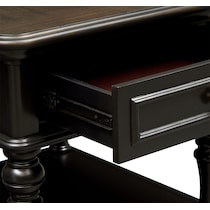 charleston black end table   