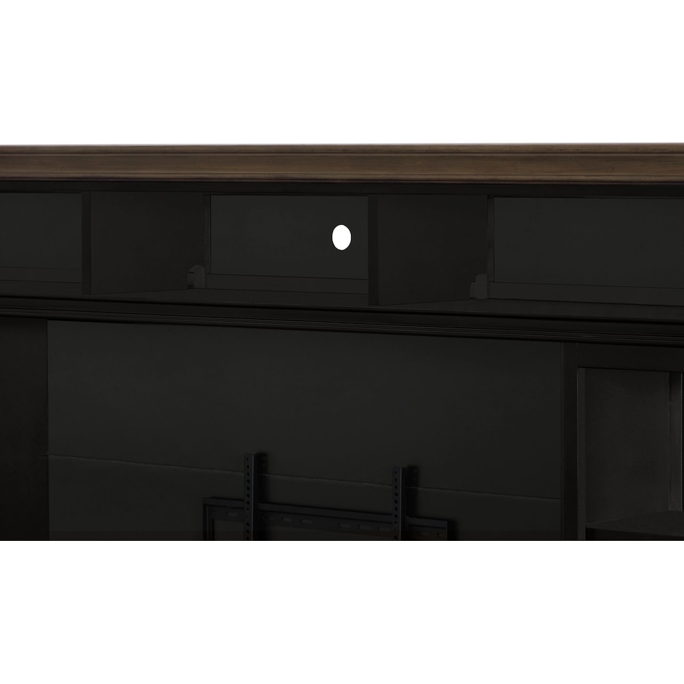 charleston black entertainment wall unit   