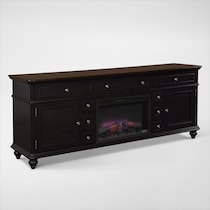 charleston black fireplace tv stand web   