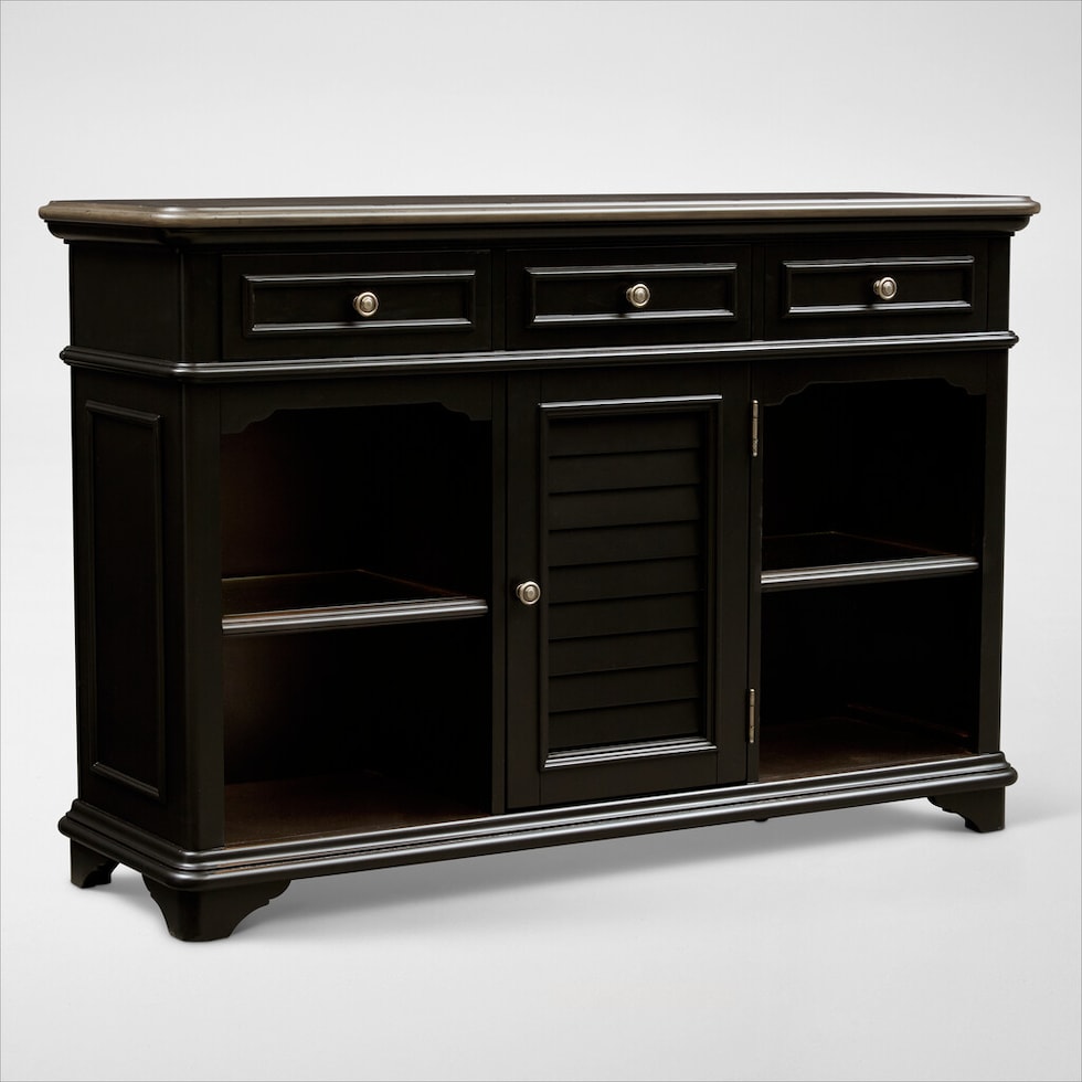 charleston black sofa table   