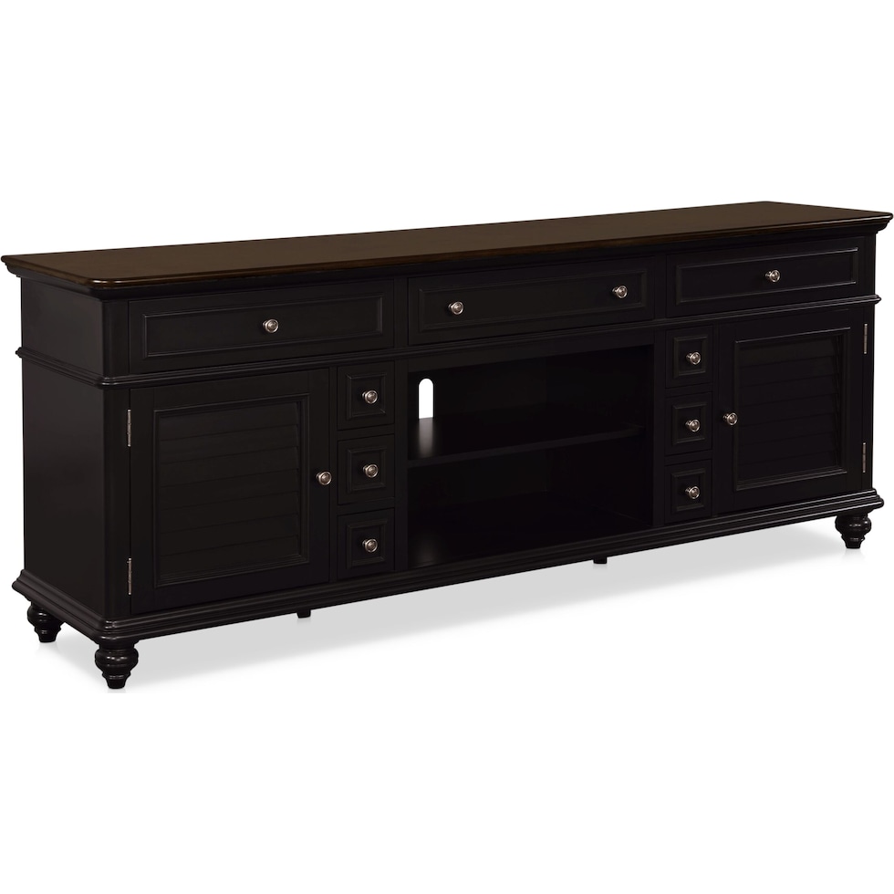 charleston black tv stand   